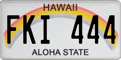 HI license plate FKI444