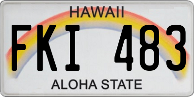 HI license plate FKI483