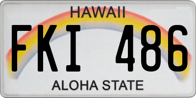 HI license plate FKI486