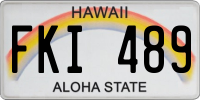 HI license plate FKI489