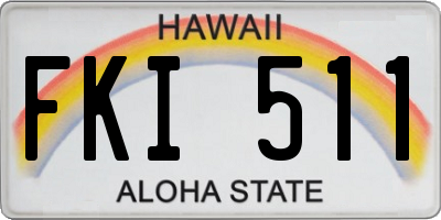 HI license plate FKI511