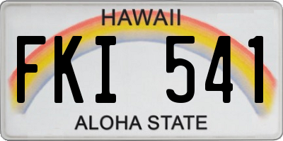 HI license plate FKI541