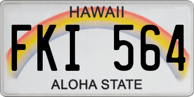 HI license plate FKI564