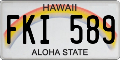 HI license plate FKI589