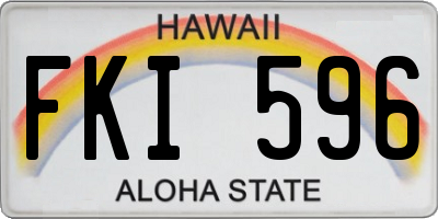 HI license plate FKI596
