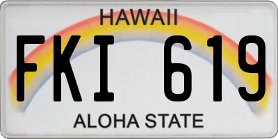 HI license plate FKI619