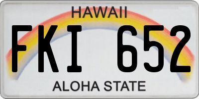HI license plate FKI652