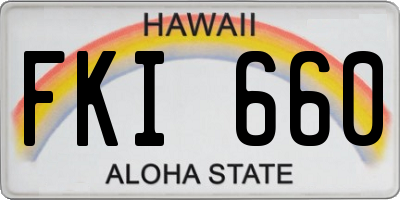 HI license plate FKI660