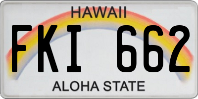 HI license plate FKI662