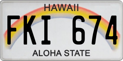 HI license plate FKI674