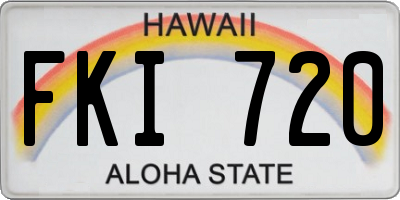 HI license plate FKI720
