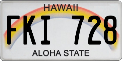 HI license plate FKI728