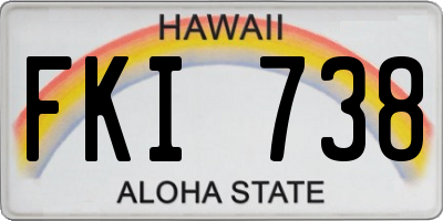 HI license plate FKI738