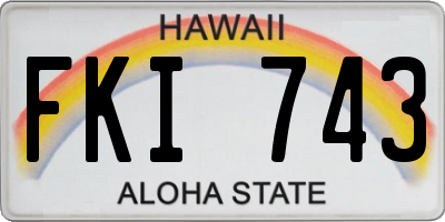 HI license plate FKI743