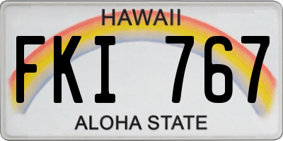 HI license plate FKI767