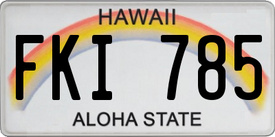 HI license plate FKI785