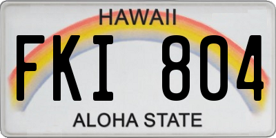 HI license plate FKI804