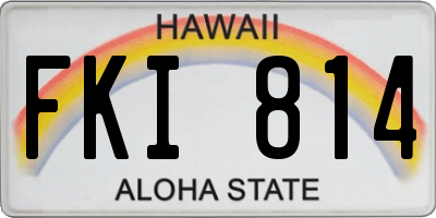 HI license plate FKI814