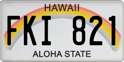 HI license plate FKI821