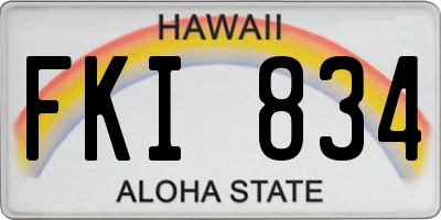 HI license plate FKI834