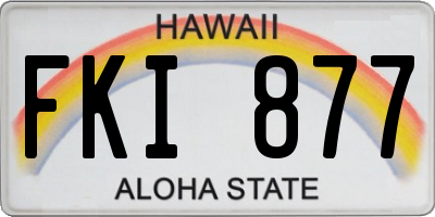 HI license plate FKI877