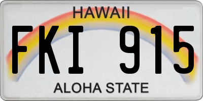 HI license plate FKI915