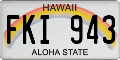 HI license plate FKI943
