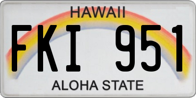 HI license plate FKI951