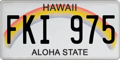 HI license plate FKI975