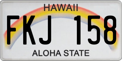HI license plate FKJ158