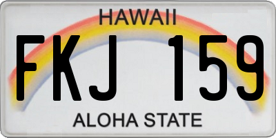 HI license plate FKJ159