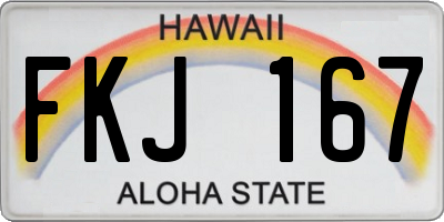 HI license plate FKJ167