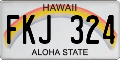 HI license plate FKJ324