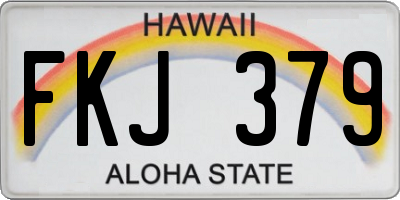 HI license plate FKJ379