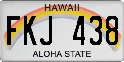 HI license plate FKJ438