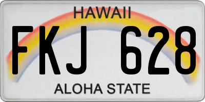 HI license plate FKJ628