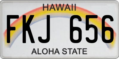 HI license plate FKJ656