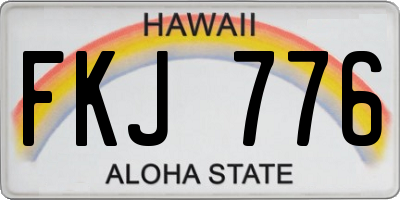 HI license plate FKJ776