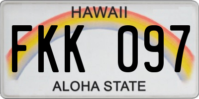 HI license plate FKK097