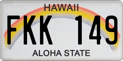 HI license plate FKK149