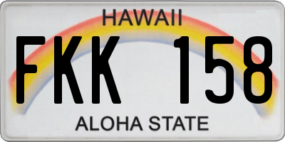 HI license plate FKK158