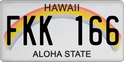HI license plate FKK166