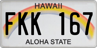 HI license plate FKK167