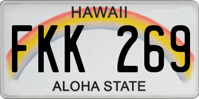 HI license plate FKK269