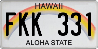 HI license plate FKK331