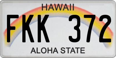 HI license plate FKK372