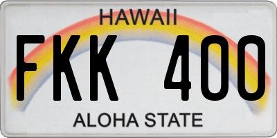 HI license plate FKK400