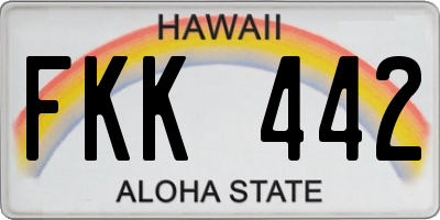 HI license plate FKK442