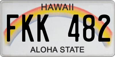 HI license plate FKK482