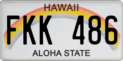 HI license plate FKK486